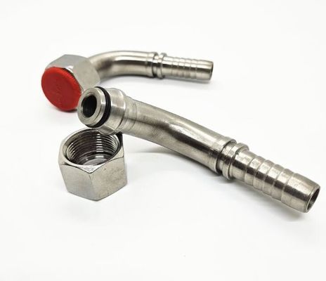 女性接続 メトリック 90度内糸 24度円形とOリングシール 20591